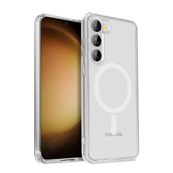 ZUSLAB Magnetic Case for Galaxy s24 FE Slim Hybrid Pro Protective Heavy Duty Shockproof Cover For Samsung s24FE (2024) - Clear