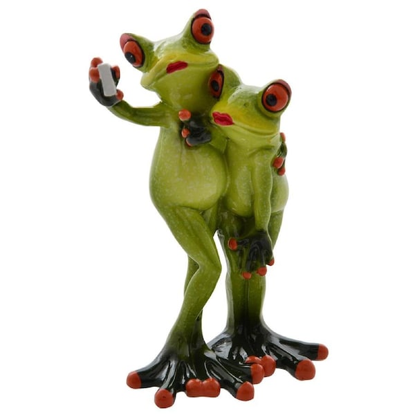Gibson Gifts Funny Frog Selfie Figurine Home Tabletop Display Decor 15x11cm