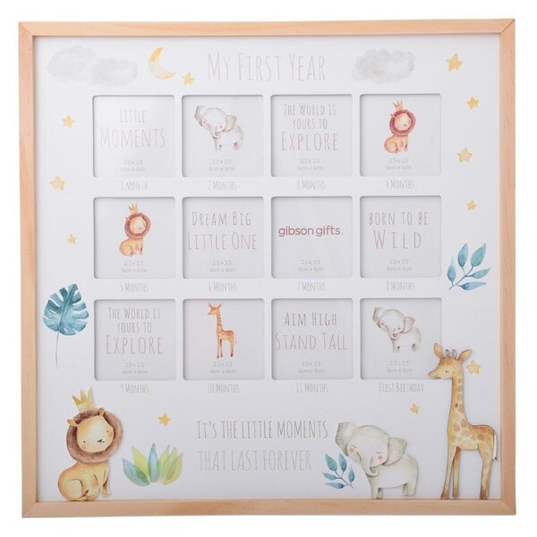 Gibson Gifts Little Moments 1st Year Baby Picture Frame Photo Holder 37x37cm