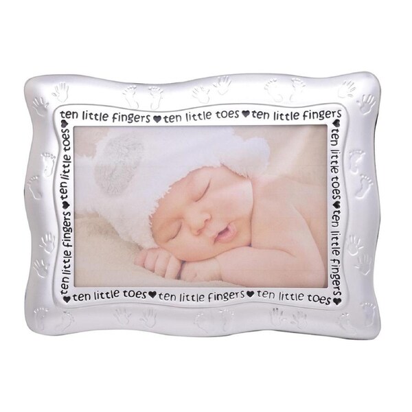 Gibson Gifts Baby/Newborn Footprints Picture Frame Photo Holder Decor 6x4"