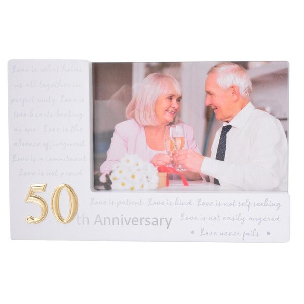 Gibson Gifts 50th Wedding Anniversary Photo Frame Home/Garden Decor 6x4"
