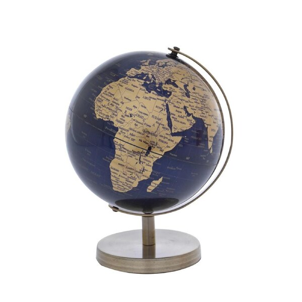 Gibson Gifts World Globe Home/Office Tabletop Display Decor 20x15cm Navy/Gold