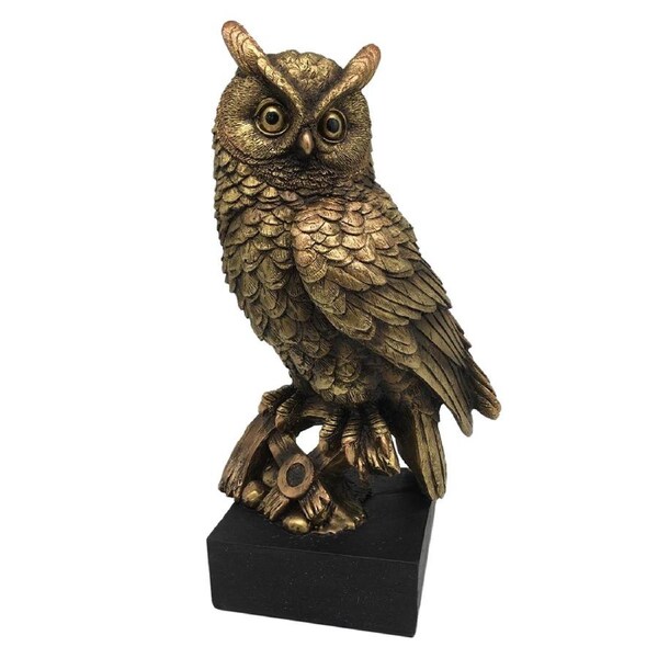 Gibson Gifts Owl Home/Room Decorative Tabletop Figurine Large 28cm Bronze