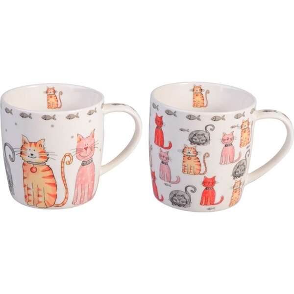 4x Gibson Gifts Faithful Friend Cat Mug Home/Kitchen Tabletop Decor Assorted