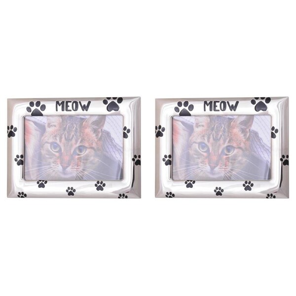 2x Gibson Gifts Meow Frame Home/Living Room Photo Holder Display Decor 6x4cm
