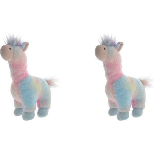 2x Gibson Gifts Plush Rainbow Llama Kids/Children Cute Soft Cuddly Comfort Toys