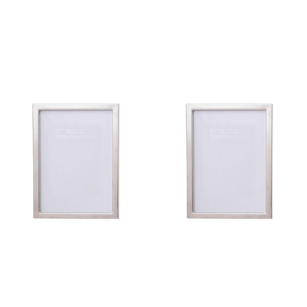 2x Gibson Gifts Elegant Silver Picture Frame Decor Photo Holder 4x6" Rectangle