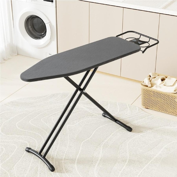 1x Artiss Ironing Board Iron Rest Height Adjustable Black