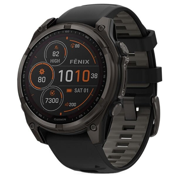 Garmin Fenix 8 Sapphire Solar Watch - Carbon Grey 47mm