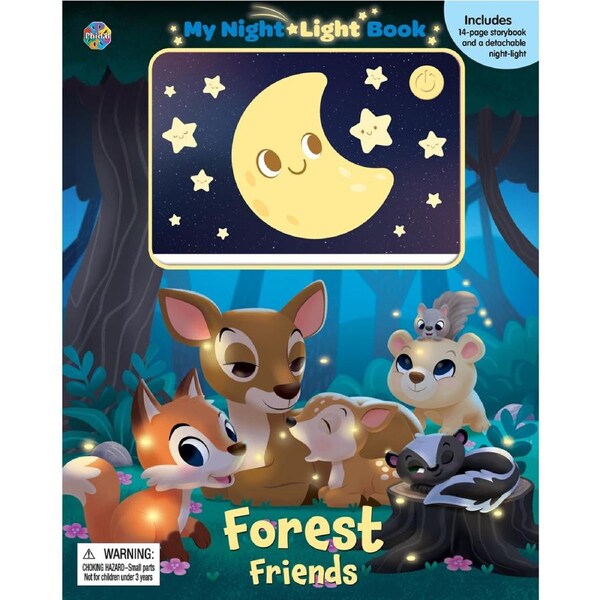 Forest Friends Kids Baby Bedside Night Light Board Book/14-Pg Storybook 3y+
