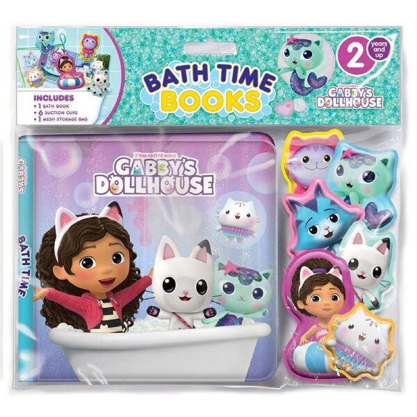 Universal Gabby'S Dollhouse Kids/Children Bathtime Book w/ Figures Eva 3y+