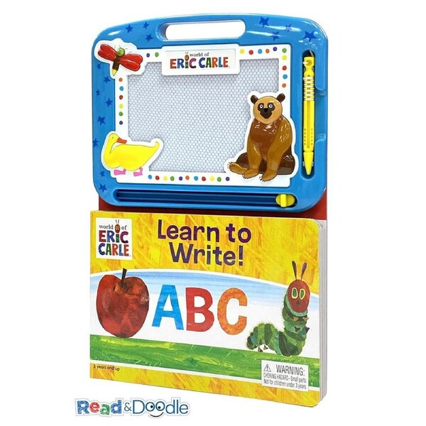 Eric Carle Abc/Words Learning Series Kids Magnetic Drawing Pad w/ Book 3y+