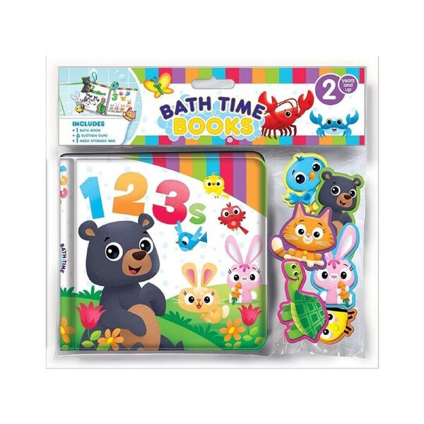 Counting 123 Kids/Children Waterproof Bathtime Book w/ Figures/Bag Eva 3y+