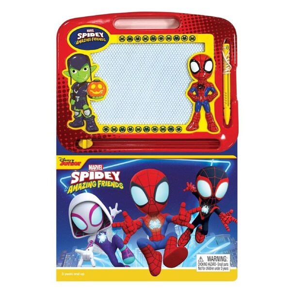 Marvel Spidey & Friends Learning Series Kids Magnetic Drawing Pad w/ Book 3+