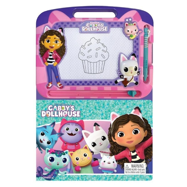 Univ. Gabby'S Dollhouse Learning Series Kids Magnetic Drawing Pad w/ Book 3+