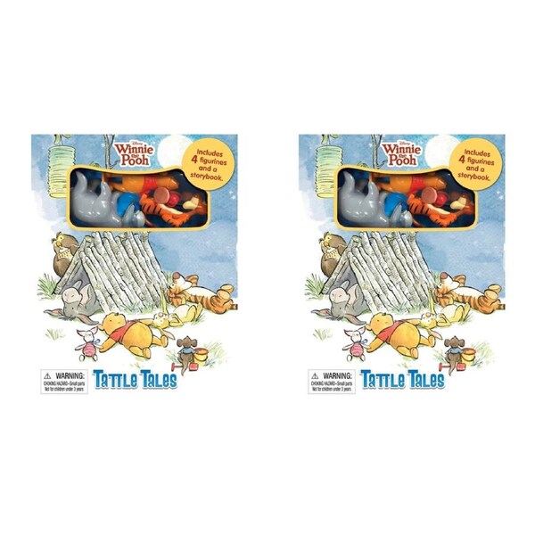 2x Disney Winnie The Pooh Tattle Tales Kids/Children Fun Activity Storybook 3y+