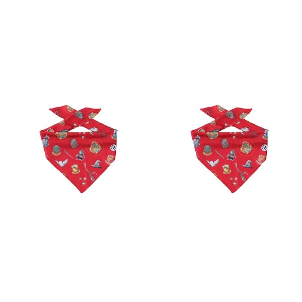 2x Harry Potter Dog Bandana Pet Neck Scarf Triangle Accessory Small 28cm Red