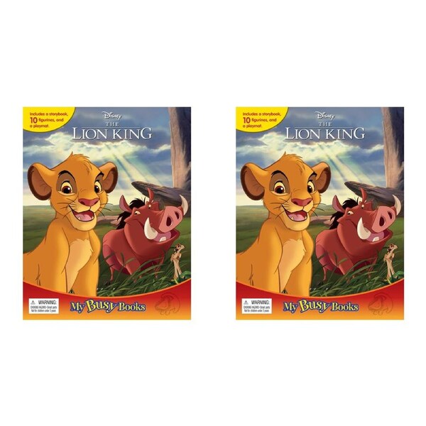 2x Disney Lion King My Busy Book Kids/Children Storybook/Toy Activity Kit 3y+