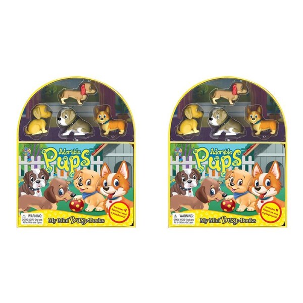2x Puppies Mini Busy Kids/Children Educational Learning Fun Activity Book 3y+