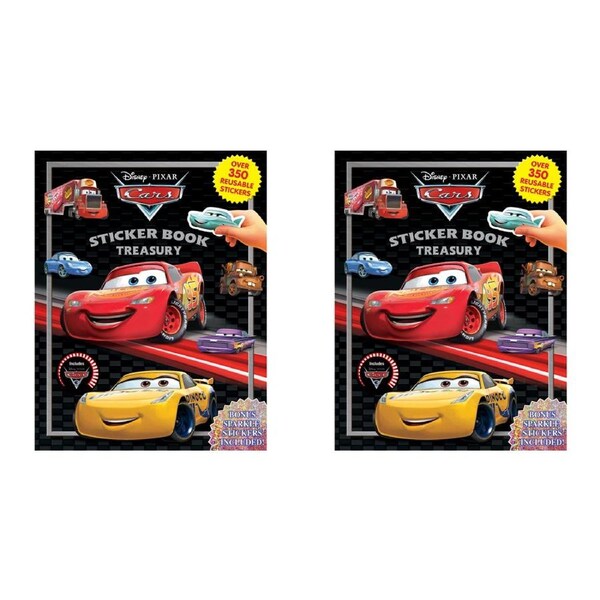 2x Disney Cars Sticker Treasury Kids/Children Educational Fun Activity Book 3y+
