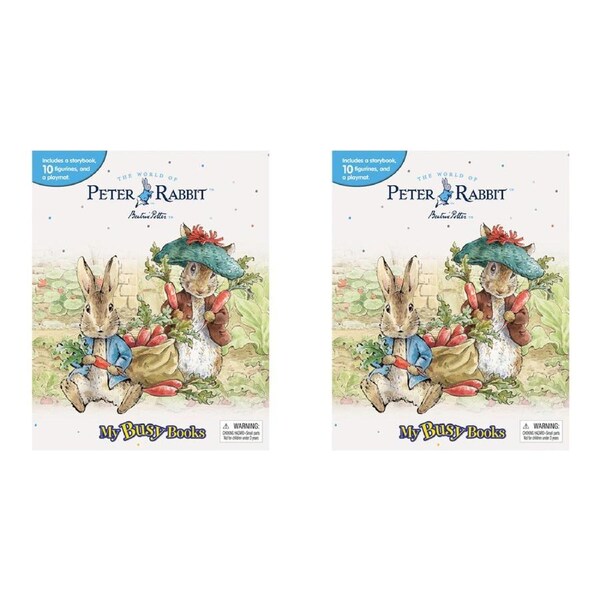 2x Peter Rabbit Classic My Busy Books Kids/Child Storybook/Toy Activity Kit 3y+