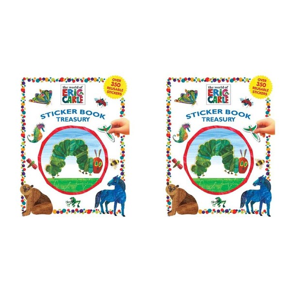 2x Eric Carle Sticker Treasury Kids/Children Educational Fun Activity Book 3y+