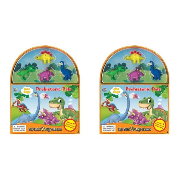 2x Dinos Mini Busy Kids/Children Educational Fun Learning Activity Book 3y+