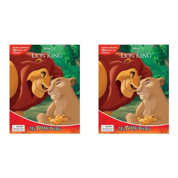 2x Disney Lion King New My Busy Books Kids/Child Storybook/Toy Activity Kit 3y+
