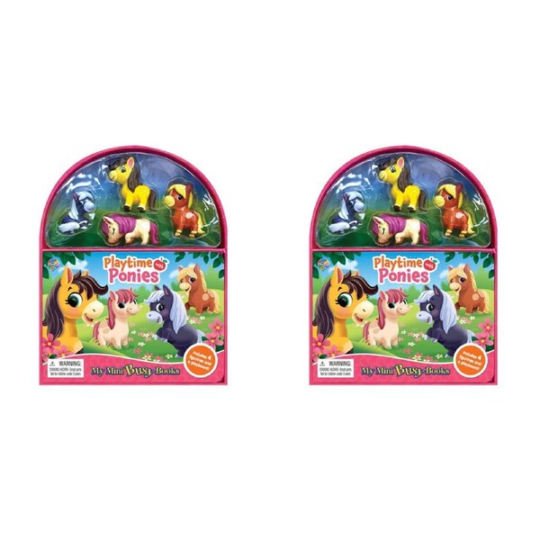 2x Ponies New Mini Busy Kids/Children Educational Learning Activity Book 3y+