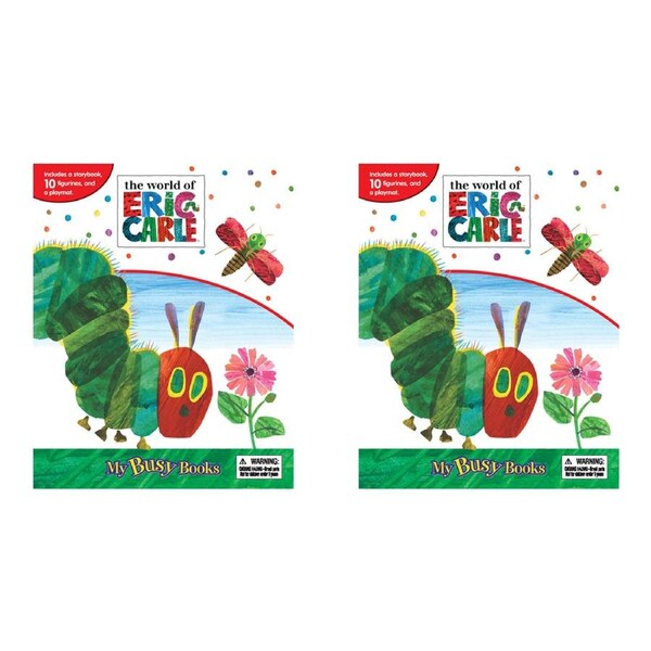 2x Eric Carle My Busy Books Kids/Children Storybook/Toy/Playmat Activity Kit 3+