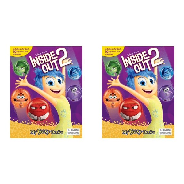 2x Disney Inside Out 2 My Busy Books Kids/Child Storybook/Toy Activity Kit 3y+