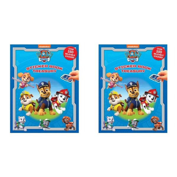 2x Nick Paw Patrol Sticker Treasury Kids/Children Educational Activity Book 3y+