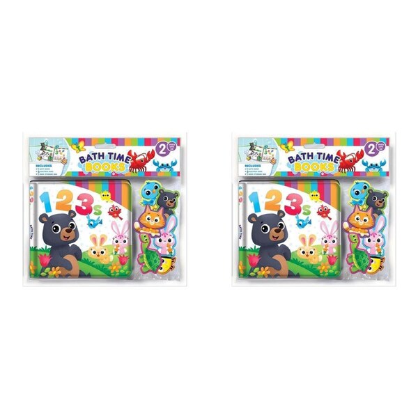2x Counting 123 Kids/Children Waterproof Bathtime Book w/ Figures/Bag Eva 3y+