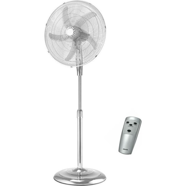 Heller 50cm Metal Pedestal Oscillating Floor Fan/Air Cooling w/8h Timer - Chrome