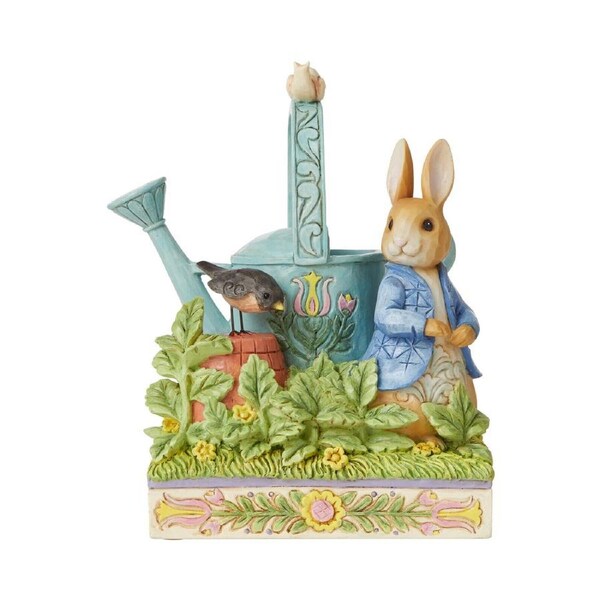 Beatrix Potter by Jim Shore Figurine 15cm Peter Rabbit With Watering Can, Whitehill 6008744