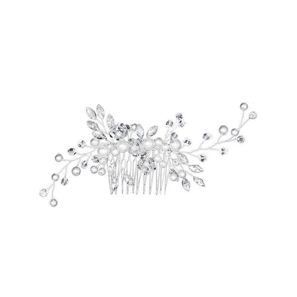Bridal Headpieces Crystal Wedding Accessories White Jewelry Hair Comb