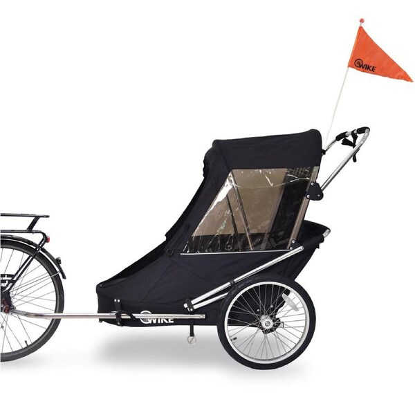 Wike Special Needs Large Bike Trailer with Stroller & Jogging Kit - Black