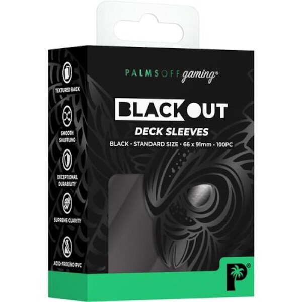 Palms Off Gaming - Black - Standard Blackout Deck Sleeves