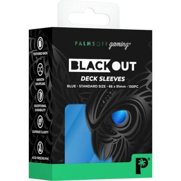 Palms Off Gaming - Blue - Standard Blackout Deck Sleeves