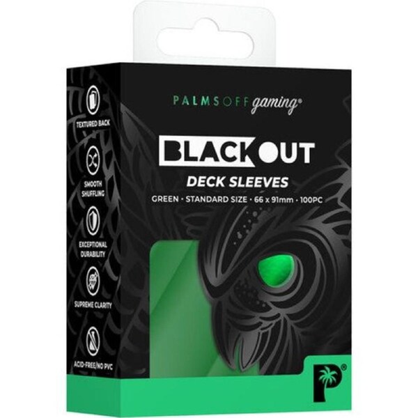 Palms Off Gaming - Green - Standard Blackout Deck Sleeves