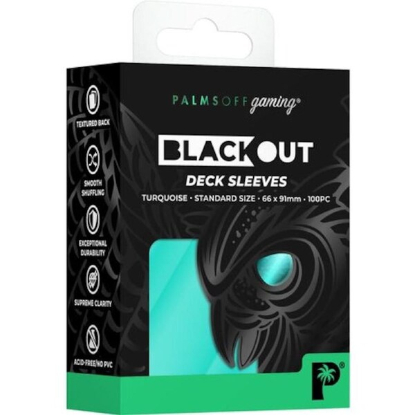 Palms Off Gaming - Turquoise - Standard Blackout Deck Sleeves