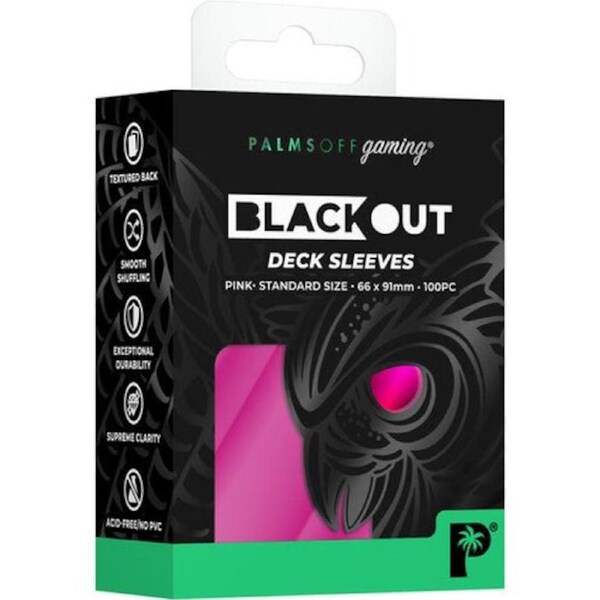 Palms Off Gaming - Pink - Standard Blackout Deck Sleeves