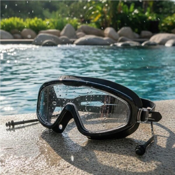 aquaSTRADIA "168AF-BLACK" Trendy Swim Goggles: Stand Out!