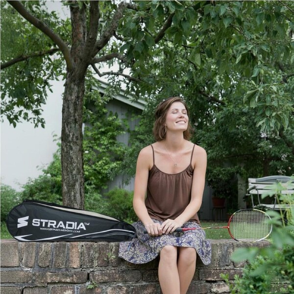 STRADIA "AERO DRIVE" Badminton Racquet (Full Graphite, One Piece, Strung): Glide to Victory