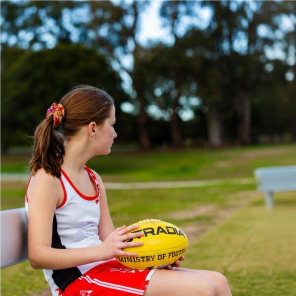STRADIA "AUGUSTA" Size 4 Aussie Rules Ball - "All-Weather Durability in a Stylish Design"