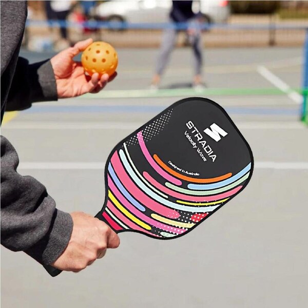 STRADIA "VELOCITY WAVE" Pickleball Set (Carbon Fibre 10mm) - "Speed-Oriented Set for Pickleball Enthusiasts"