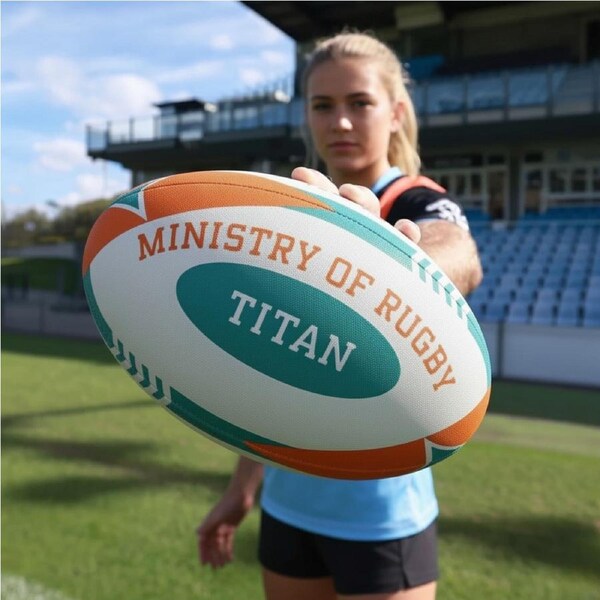 STRADIA "TITAN" Size 4 Rugby League Ball - "School-Level Practice Rugby Ball with Max Grip"