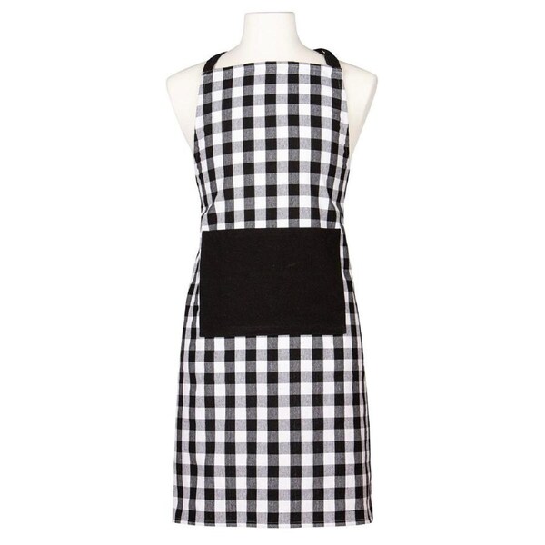 Ladelle Eco Gingham Black Apron (S)