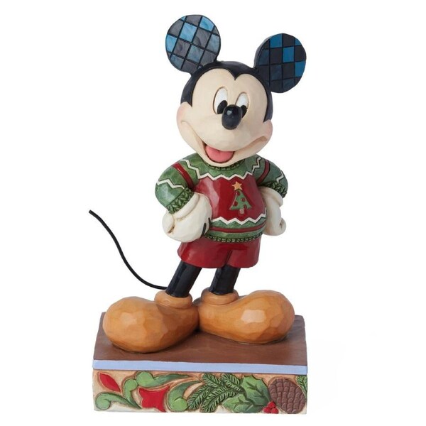 Disney Traditions by Jim Shore - Mickey Christmas Sweater Figurine 14cm