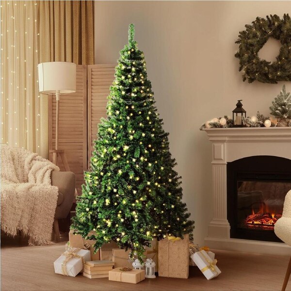 Tinseltown 2PCS LED Christmas Tree 1.8M 6FT Xmas Trees Decoration Green 800 Tips